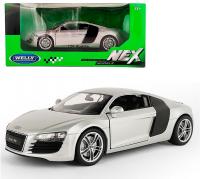 Welly Машинка 1:24 Audi R8 Coupe 22493W серебристый